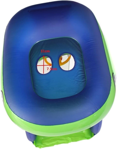 Summer Baby Pool Float with Canopy Steering Wheel Sunshade Swim Ring Car Inflatable Toys Infants Float Seat Boat