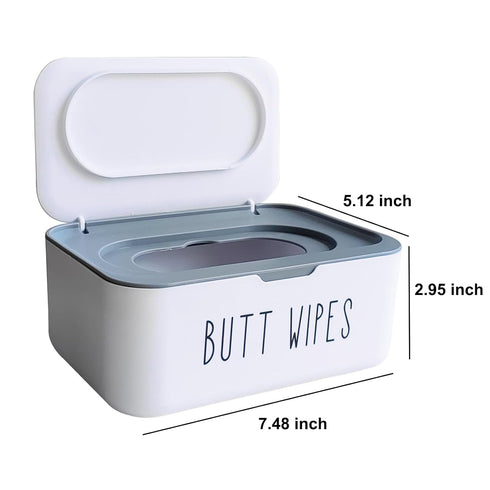 illikkuyax 3 Pack 7.48"L 5.12"W 2.95"H Flushable Butt Wipes Dispenser for Bathroom Toilet Wipes Container for Baby