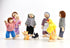 Wooden Dollhouse People Family with 2 Pets (Dog and Cat), 2-4 Inches Doll House Dolls
