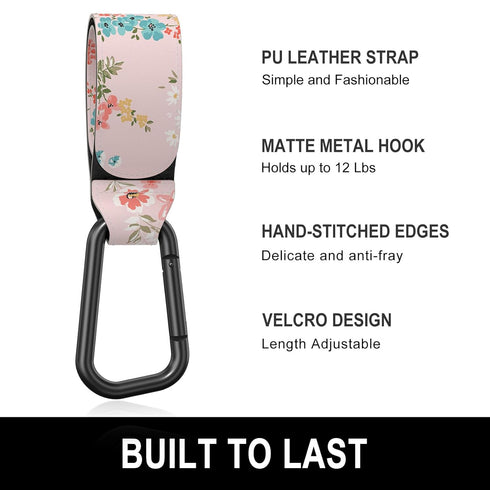 Mommy Backpack 2 Pack, Baby Stroller Hooks for Hanging Bags, Universal Stroller Clips Accessories, Hook for Diaper Bag