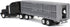 1/64 45967 ERTL Black Semi Truck with Cattle Trailer and Cattle