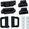 Retractable Baby Gate Replacement Parts Kit (Black), Full Set Wall Mount Accessories with Brackets and Screws