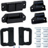 Retractable Baby Gate Replacement Parts Kit (Black), Full Set Wall Mount Accessories with Brackets and Screws