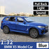 Toy Cars for BMW X5 1/32 Metal Model with Light and Sound, Pull Back Collectible for Children Age 3+ (BLUE)