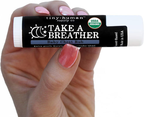 1pk, 100% Tiny Human Supply Co Organic Take A Breather Baby Chest Rub Stick Natural, Soothing Lavender & Eucalyptus