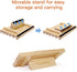 Set 4, Set plusvivo Domino Racks with Stand of Mexican Train Dominoes Trays Wooden Domino Holders for Mexican Train