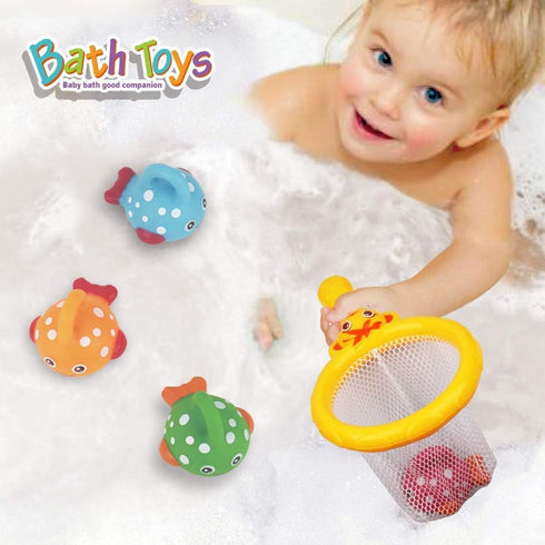 Dwi Dowellin Bath Toys Fishing Games, Swimming Whales Bath Time Bathtub Toy for Toddlers Baby Kids Infant Fish Set Age