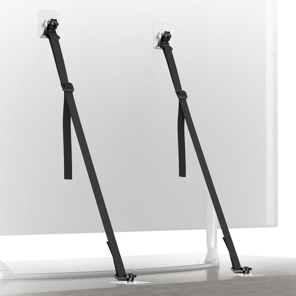 IMtKotW 2 Pcs Tv Safety Straps Adjustable,No Drill Anti Tip Furniture Anchors for