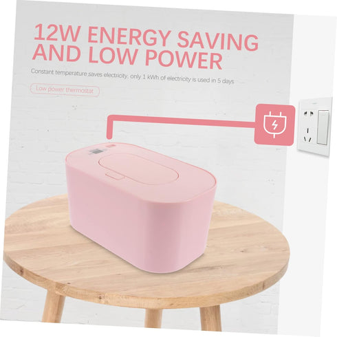 7.87X4.72X3.74In Toyvian Portable USB Wipes Warmer Box with Adjustable Temperature Display Baby Wet Tissue Heater