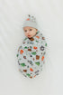 Set 0-3 (0-3 Baby boy Swaddle Blanket and Hat Newborn Month Wrap Baby Receiving Blanket Animals Design Months