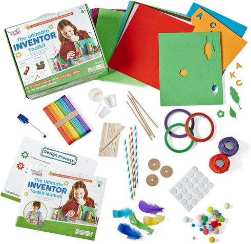 hand2mind Ultimate Inventor Toolkit, 10 Building Challenges for Ages 8 and Up, STEM Kits