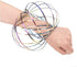 3 Pack Flow Ring Arm Magic Spring Sculpture Ring Game, Colored Kinetic Spring Interactive Stress Relief Rings