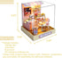 1:24 TuKIIE DIY Miniature Dollhouse Kit with Furniture, Scale Creative Room Mini Wooden Doll House Plus Dust Proof