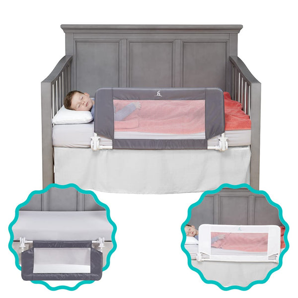 hiccapop Convertible Crib Bed Rail for Toddlers, Crib Rail Guard, Toddler Bed Rail for Crib