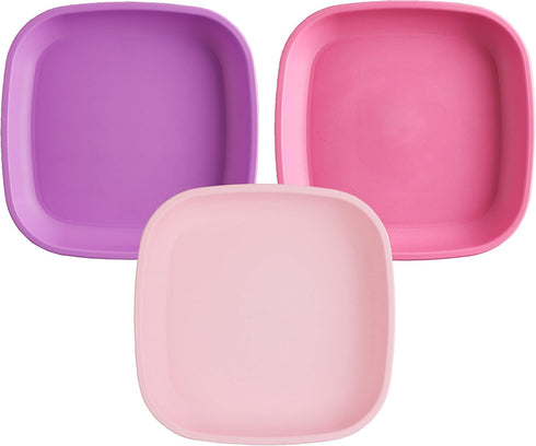 Re-Play A Princess Toddler Plates Set of 3 - 22 Oz. Deep-Walled Flat Kids Plates - Dishwasher & Microwave Safe - Made