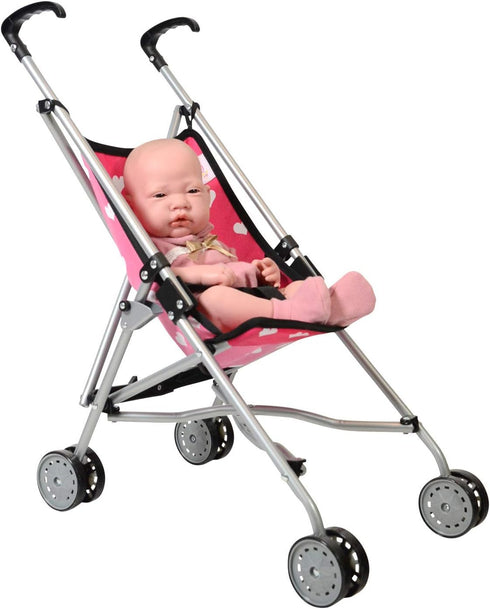 Hearts My First Doll Stroller for Kids - Super Cute Doll Stroller for Girls - Doll Stroller Folds for Storage - Great Gift for Toddlers
