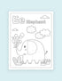 NuFun Activities Mess Free Coloring Set - Animals of The Alphabet, Gift for Toddlers with 26 Preprinted Pages
