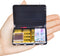 EKKZ 1:6 Scale Miniature Black Briefcase Set with Fake Gold Bars, Mini Dollar