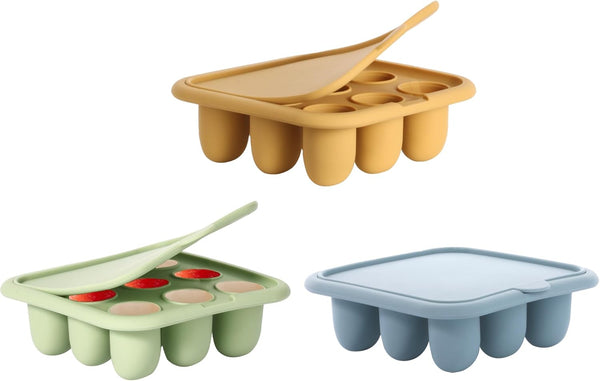 WAJIAYON Baby Food Freezer Tray,Silicone Nibble Freezer Tray,Baby Fruit Food Feeder Teether,Breastmilk