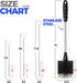Holikme Bottle Brush Cleaner Set, 14" Long Handle Stainless Steel Brush & 3 Straw Cleaners for Bottles