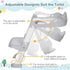 BRINJOY Potty Training Seat with Step Stool Ladder, Potty Toilet Toddler Seat w/Potty Training Chart & Cushion Handle