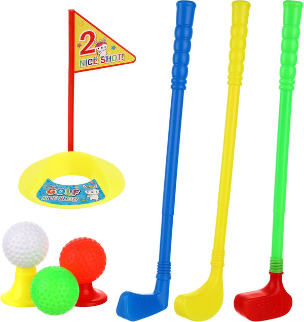 Homoyoyo Golf Set, Plastic Golf Clubs Kit for Indoor and Outdoor Fun, Early Educational Golf Game