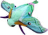 15 Inch,Long-tailed FRANKIEZHOU Simulation Luna Moth Stuffed Animal - Green Silk Moth Plush Toy, Soft Moth Stuffed Toy