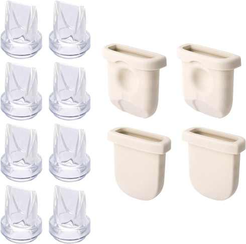 Fukaisu 12pcs Breast Pump Parts for eufy, Includes 4pcs Silicone Diaphragms & 8pcs
