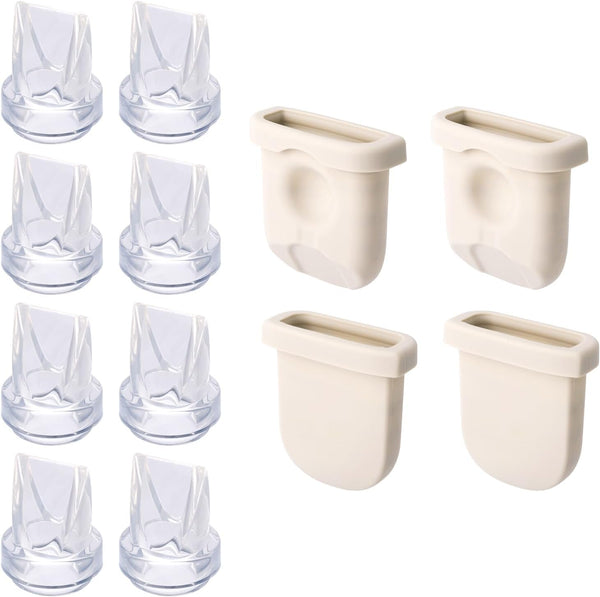 Fukaisu 12pcs Breast Pump Parts for eufy, Includes 4pcs Silicone Diaphragms & 8pcs