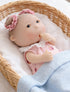 7 Inch 5 3+ Potato Baby Doll, Mini Baby Doll with Movable Joints, Thumb-Sucking Pose, Full Body Vinyl Doll for Play