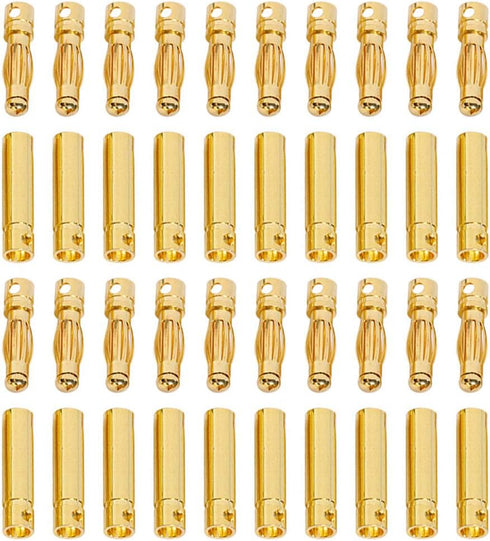 20 Pairs 4.0mm 4mm Banana Bullet Connector Plug Male Female for RC Battery ESC Motor.