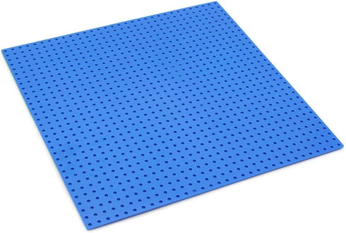 Feleph 4 Pieces Classic Blue Baseplate for City Road, Beach, Ocean Island, 10 x 10 Inches, Compatible with All Major