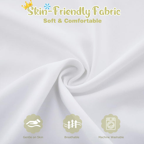 2 Pack 23" 51" Horbaunal White Cot Sheets for Daycare/Pre-School Standard Size, x Cot Fitted Sheets, Microfiber Fitted
