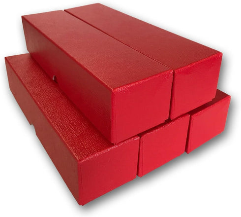 Guardhouse 9" Single Row Storage Box for 2" Paper and Plastic Coin Holders, 5 Pack, Red