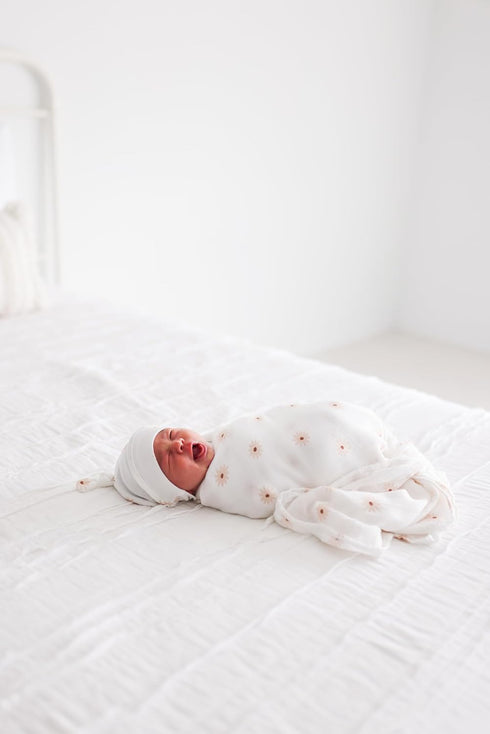 100% 40in 40in| Lulujo Baby Swaddle Blanket Unisex Softest Cotton Muslin Swaddle Blanket Neutral Receiving Blanket