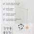 let's make Baby Crib Mobile Arm - Wooden Baby Mobile Crib Holder for Mobile Hanging Baby Crib Attachment for Nursery
