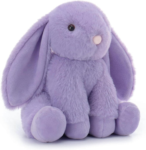 8 Inches) Apricot Lamb Toys Plush Purple Bunny Rabbit Stuffed Animal with Fluffy Soft Ears (Purple Bunny