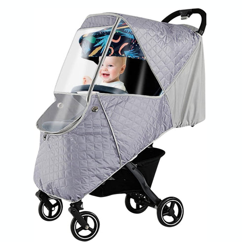 Baby Stroller Cold Weather Shield, Universal Windproof Rain Cover for Travel Strollers