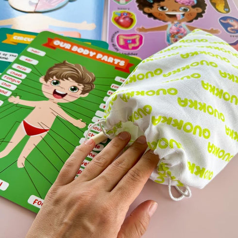 3-5 QUOKKA Magnetic Puzzles for Kids Montessori Puzzles for Toddlers Preschool Game Learning Human Body Parts Anatomy