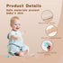 Set,3 in1 Kit,1 Pack 2 SAMEBUTECO Baby Hair Brush Goat Hair Bristles Brush Pieces Silicone Cradle Cap Brushes Wood