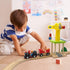 DSHMIXIA Set 3 4 5 Wooden Train Track Accessories Wooden Crane Toy with Train Cars for Year Old Boys Kids Other Major