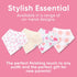 Copper Pearl 4 Pack Soft Cotton Baby Bibs, Absorbent Drool Bibs for Baby Girl and Boy, Adjustable Fit