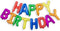 16 Inch Colorful Rainbow Happy Birthday Balloons Banner, Aluminum Foil Letters Multicolor Happy Birthday Balloon for