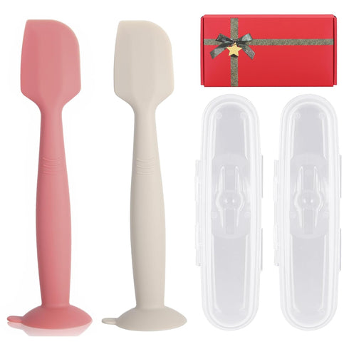 Baby Diaper Cream Spatula with Case,2 Large Diaper Spatula with 2 Travel
