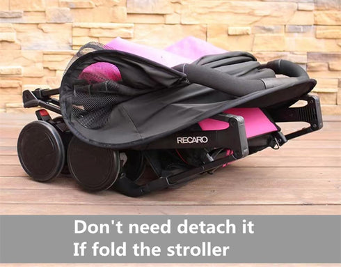 Universal Baby Stroller Sun Shade, Oversize UV Protection Waterproof Cloth, Adjustable Angle Windshield Cover