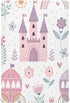 Flradish Princess Castle Pink Crib Sheets for Boys or Girls,Stretchy Fitted Cozy Soft