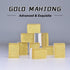 Drizzle Gold Travel Mini Mahjong Set - 20mm with Instructions, 146 Tiles, 4PCS Racks, Portable for Beginners