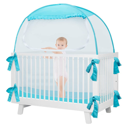 L RUNNZER Baby Pop Up Tent, Toddler Safety Net to Keep Baby from Climbing