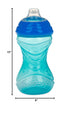 Nuby Clik-It Soft Spout No-Spill Easy Grip Sippy Cup for Boys - 10 Oz (3-Pack) - 6+ Months