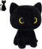 Cute Black Cat Plush Toy - Kawaii Black Cat Stuffed Animals - Creative Soft Stuffed Cat Plush Toys for Kids Boys Girls